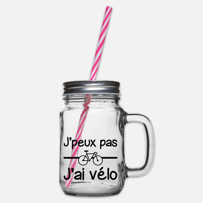 J'peux pas j'ai vélo , cyclisme - Bocal à boisson - transparent