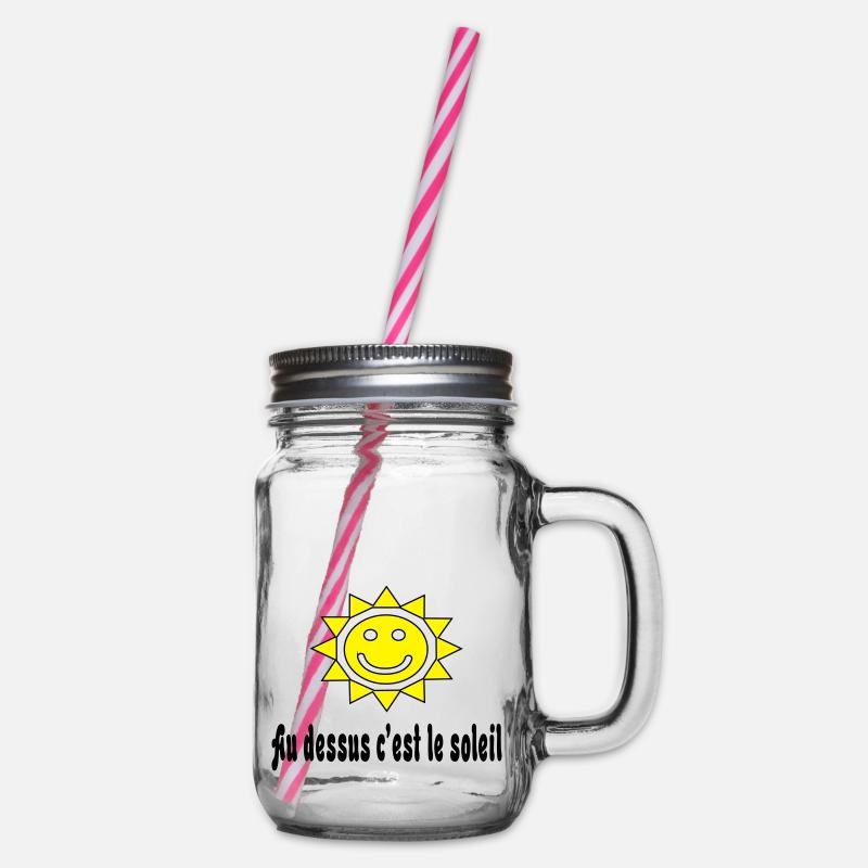 au dessus cest le_soleil - Bocal à boisson - transparent