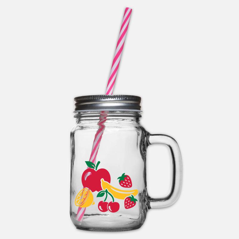 Obst - Henkelglas mit Schraubdeckel - Klar