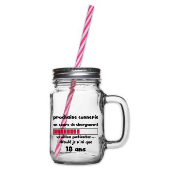 je n'ai que 18 ans prochaine connerie en cours - Bocal à boisson - transparent - Droite