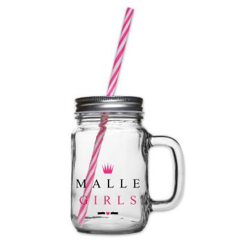malle girls krone herz - Henkelglas mit Schraubdeckel - Klar - Rechts