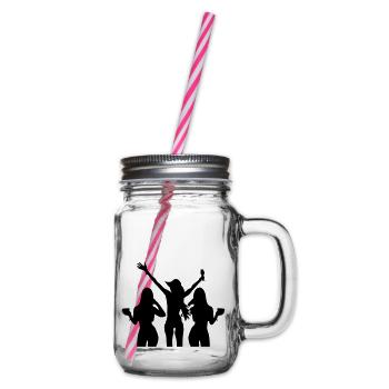 girls party - Henkelglas mit Schraubdeckel - Klar - Rechts