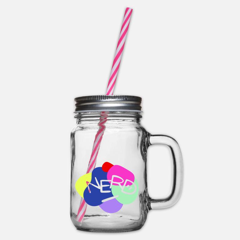 NERD - Henkelglas mit Schraubdeckel - Klar