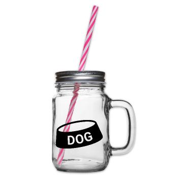 Hund Dog - Henkelglas mit Schraubdeckel - Klar - Rechts