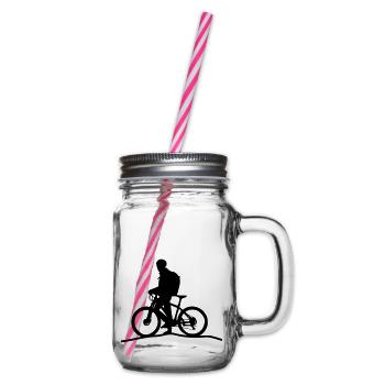 Mountain bike - Glass jar with handle and screw cap - clear - Right