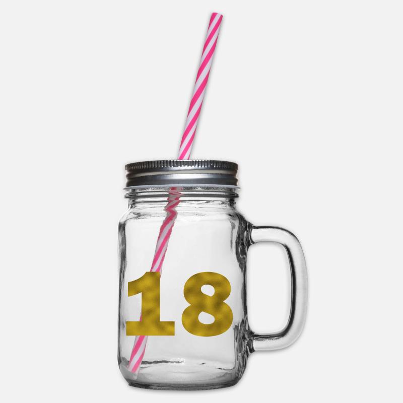 Anniversaire 18 ans - Bocal à boisson - transparent