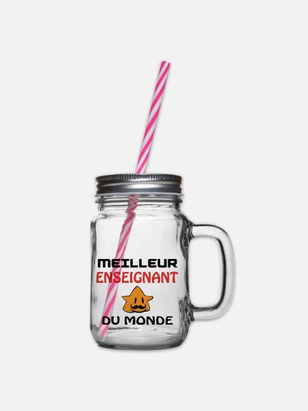 BESTER LEHRER DER WELT - Henkelglas mit Schraubdeckel - Klar
