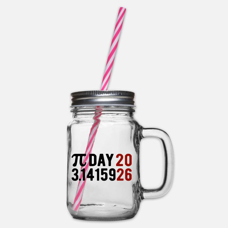 Pi Day 2026 avec le jeu des chiffres | Numéro de district 3.1415 - Bocal à boisson - transparent