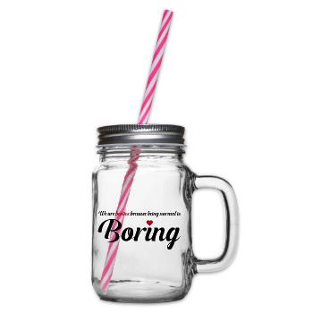 Cœur Besties Conception d’Amitié - Bocal à boisson - transparent - Droite