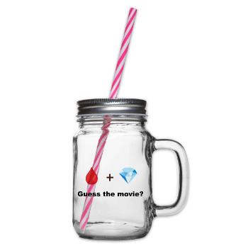Red Drop und Diamond - Henkelglas mit Schraubdeckel - Klar - Rechts
