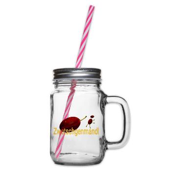 Zwetschgenmandl frucht bayerisch Obstliebhaber  - Henkelglas mit Schraubdeckel - Klar - Rechts