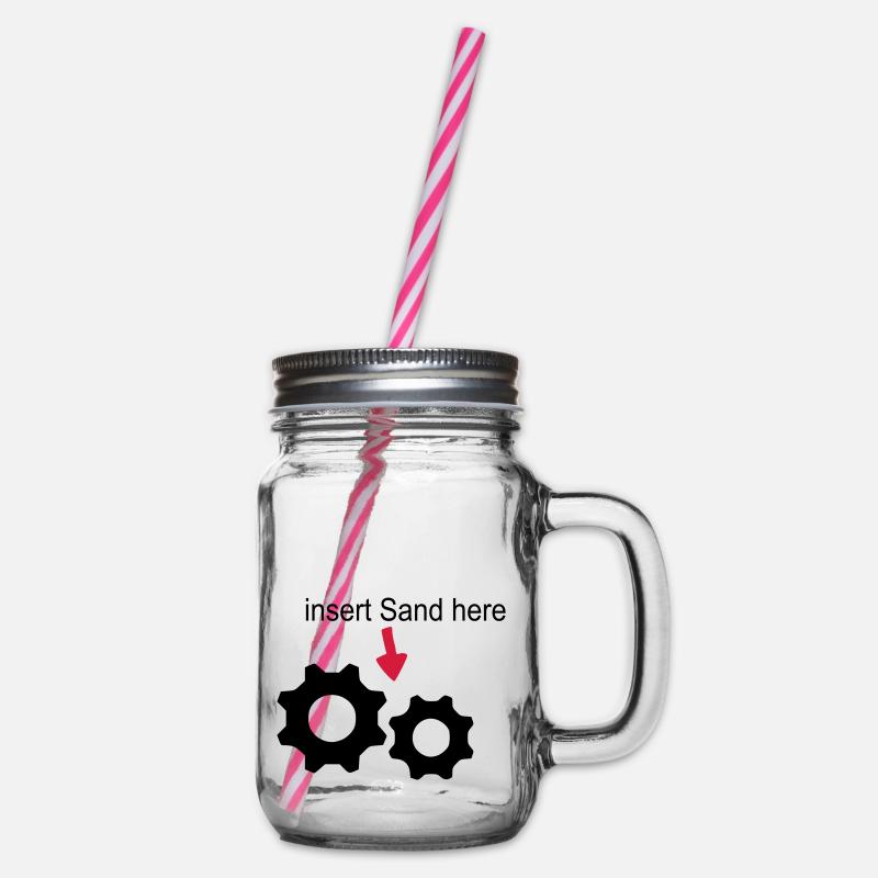 Sand im Getriebe - Henkelglas mit Schraubdeckel - Klar