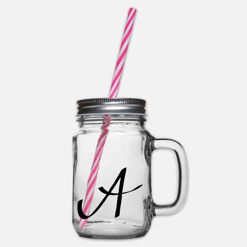 Logo A - Henkelglas mit Schraubdeckel - Klar
