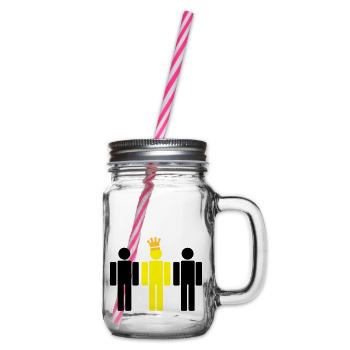 the king 3c - Glass jar with handle and screw cap - clear - Right