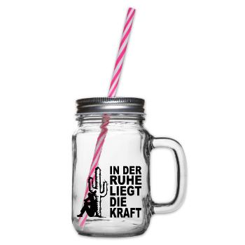 in der ruhe liegt die kraft - Henkelglas mit Schraubdeckel - Klar - Rechts