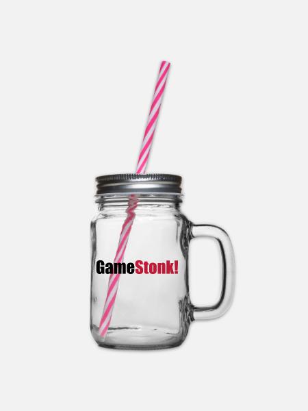 GameStonk - Henkelglas mit Schraubdeckel - Klar