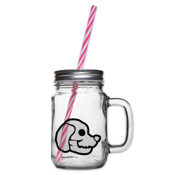 Chiens Crâne Halloween Squelette - Bocal à boisson - transparent - Droite