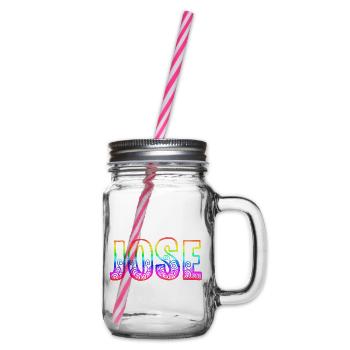 jose rs regenbogen - Henkelglas mit Schraubdeckel - Klar - Rechts