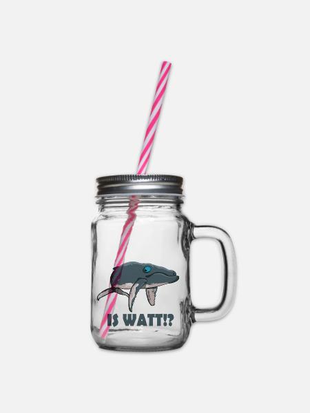 Is Watt Wal - Henkelglas mit Schraubdeckel - Klar