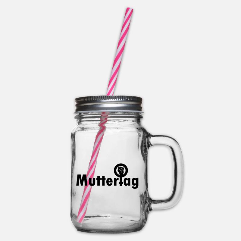 Muttertag - Henkelglas mit Schraubdeckel - Klar