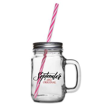 September - Henkelglas mit Schraubdeckel - Klar - Rechts