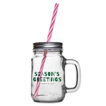 Season's Greetings – Automated as Usual - Henkelglas mit Schraubdeckel - Klar - Rechts