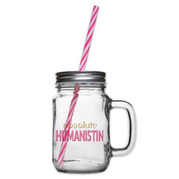 Humanismus Menschlichkeit - Henkelglas mit Schraubdeckel - Klar - Rechts