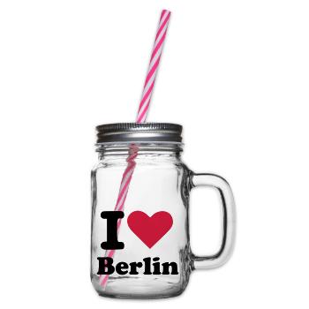 Berlin - Henkelglas mit Schraubdeckel - Klar - Rechts