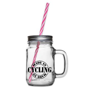made in cycling m1k2 - Henkelglas mit Schraubdeckel - Klar - Rechts