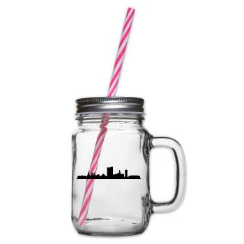 Skyline Chemnitz - Henkelglas mit Schraubdeckel - Klar - Rechts