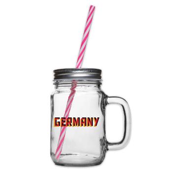 Allemagne Allemagne 3D effet couleurs noir rouge G - Bocal à boisson - transparent - Droite