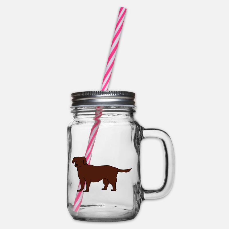 Labrador - Henkelglas mit Schraubdeckel - Klar