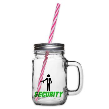 Security Design - Glass jar with handle and screw cap - clear - Right