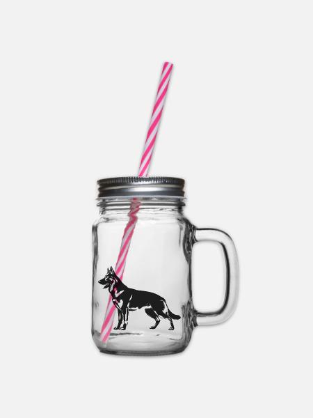 Belgischer Malinois-Schäferhund - Henkelglas mit Schraubdeckel - Klar