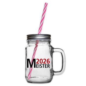 Meister 2026 Meisterschaft - Henkelglas mit Schraubdeckel - Klar - Rechts