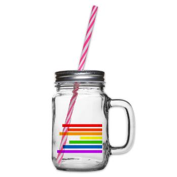 Regenbogen - Henkelglas mit Schraubdeckel - Klar - Rechts