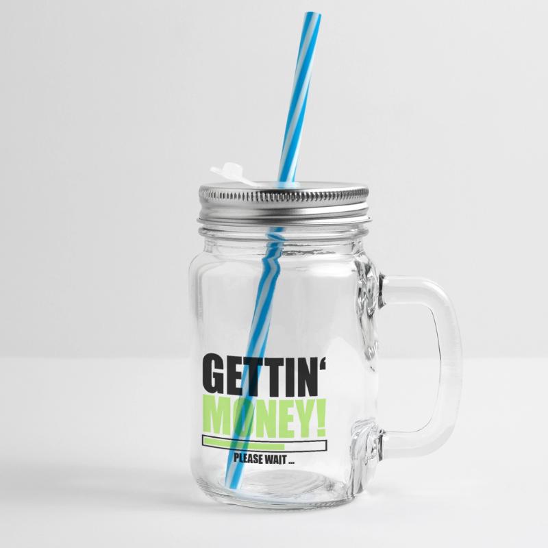 loading please far loading loading bar buendel geldsc Glass jar with handle and screw cap