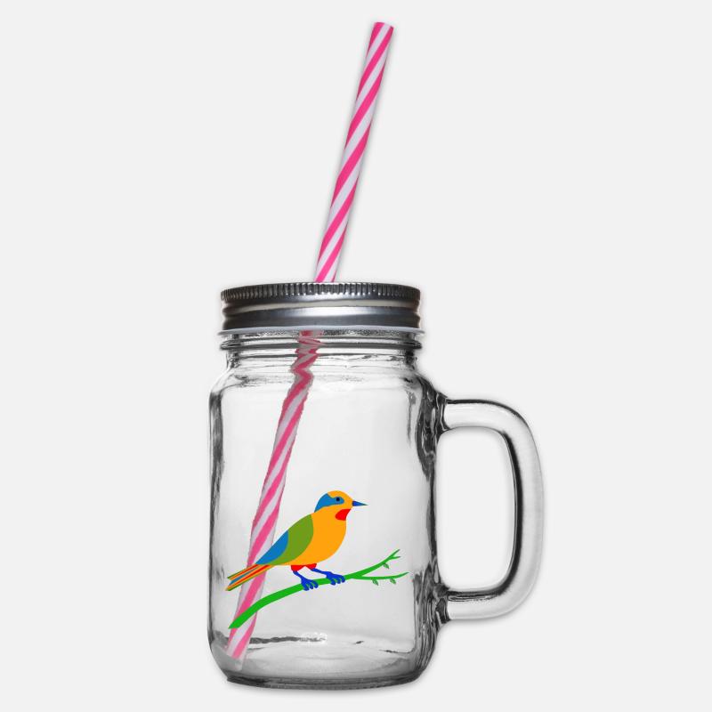 mehrfarbiger vogel - Bocal à boisson - transparent