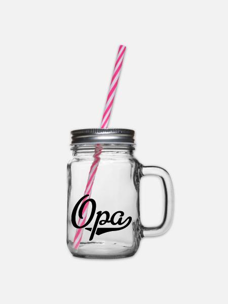Opa - Henkelglas mit Schraubdeckel - Klar