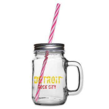 Detroit design - Henkelglas mit Schraubdeckel - Klar - Rechts