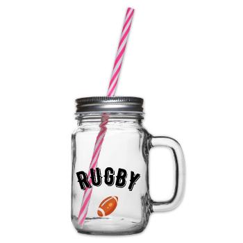 Rugby - Henkelglas mit Schraubdeckel - Klar - Rechts