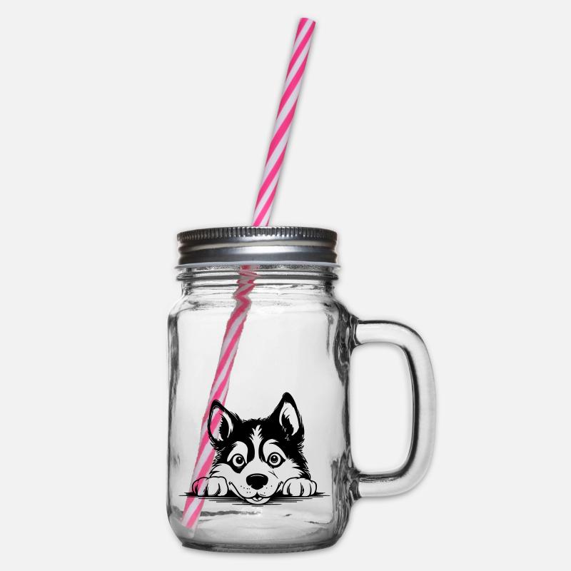 Husky sibérien - Bocal à boisson - transparent