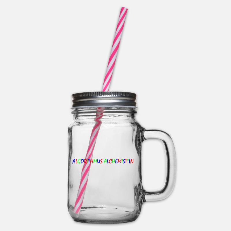 Algorithm Alchemist – Typographie colorée - Bocal à boisson - transparent