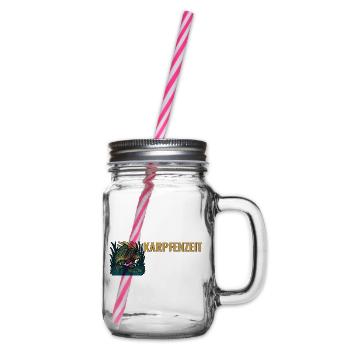 Karpfenangeln Karpfenzeit. - Henkelglas mit Schraubdeckel - Klar - Rechts