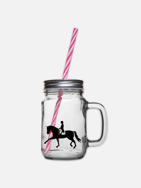Dressurpferd - Henkelglas mit Schraubdeckel - Klar
