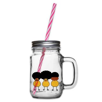 Funky Chicks - Henkelglas mit Schraubdeckel - Klar - Rechts