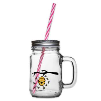 Beehive Branch - Glass jar with handle and screw cap - clear - Right