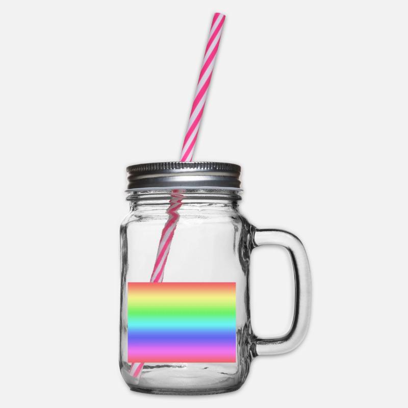 Regenbogen - Henkelglas mit Schraubdeckel - Klar