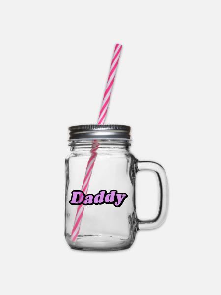 Daddy - Henkelglas mit Schraubdeckel - Klar