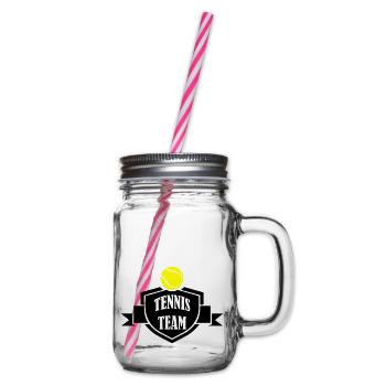 Tennis Team - Glass jar with handle and screw cap - clear - Right
